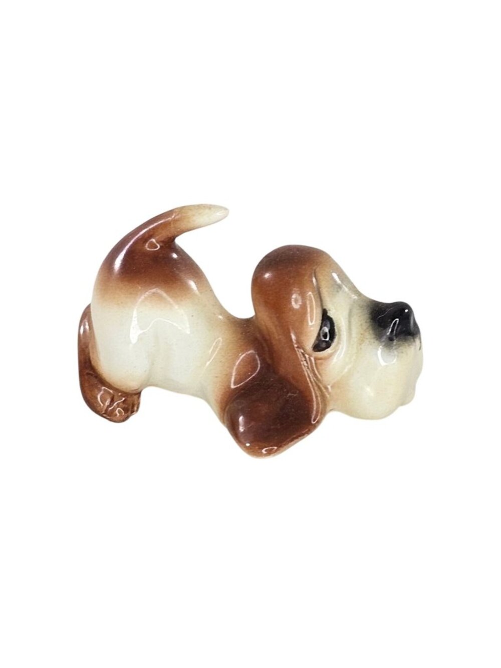 Freeman McFarlin Baby Basset Hound Puppy Dog Miniature Figurine Brown *Repaired*